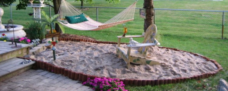 створити пляж в дворі, ландшафтний дизайн